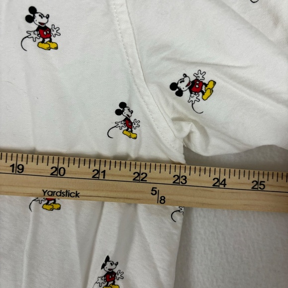 Disney Mickey Mouse White Button-Down Shirt Size L One Pocket - Picture 13 of 15